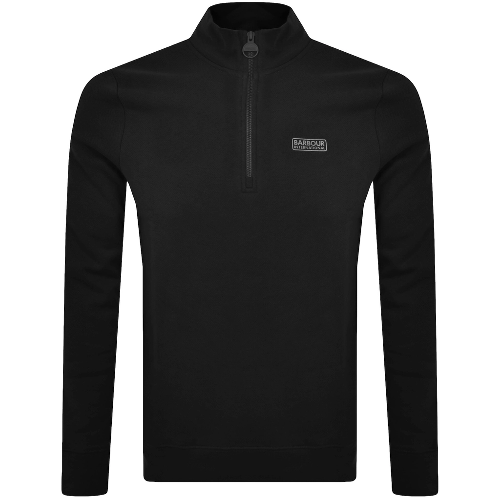 Barbour Half Zip Sweatshirt Black