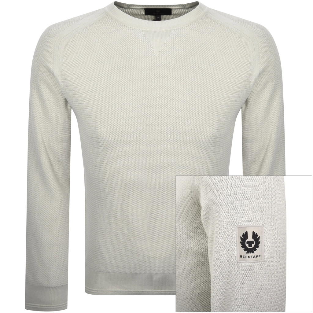 Belstaff Guide Crew Neck Jumper Stone Beige