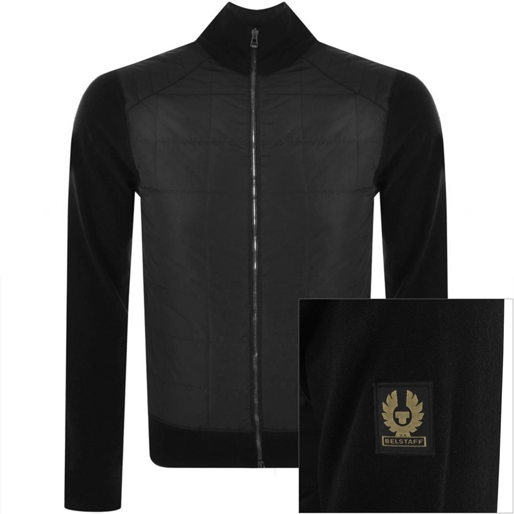 Belstaff Kelbrook Full Zip Knit Jumper Black