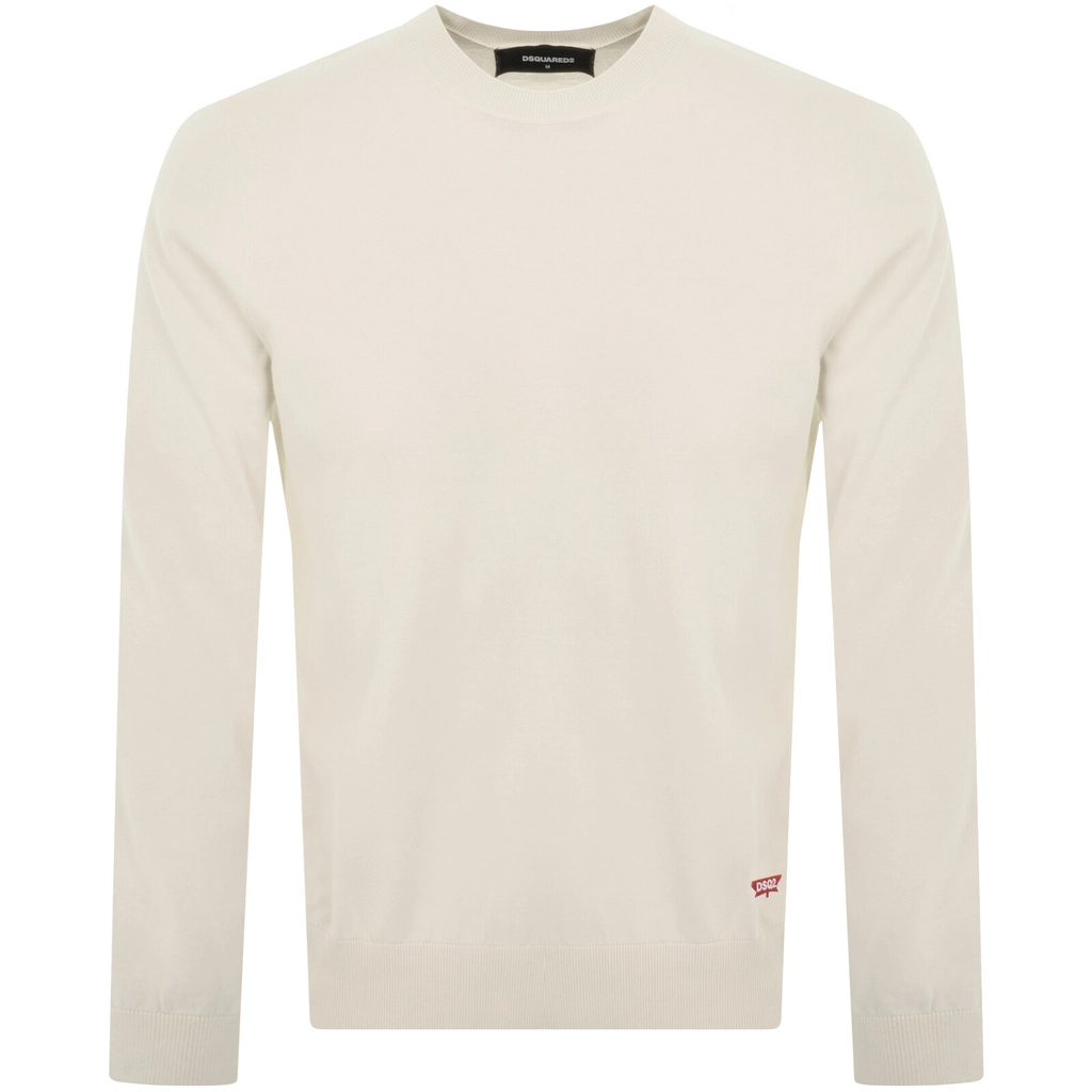 Dsquared2 Crew Neck Knit Jumper Off White