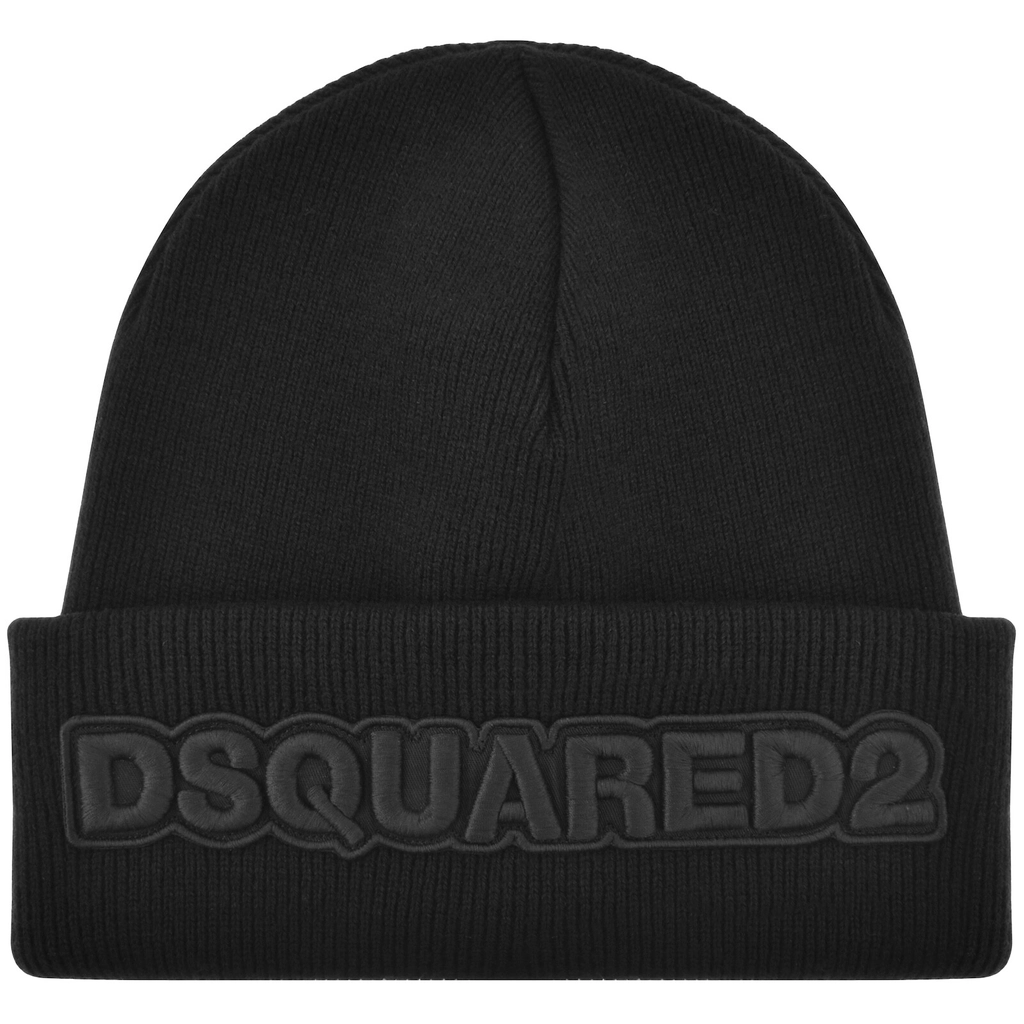 Dsquared2 Knit Beanie Hat Black