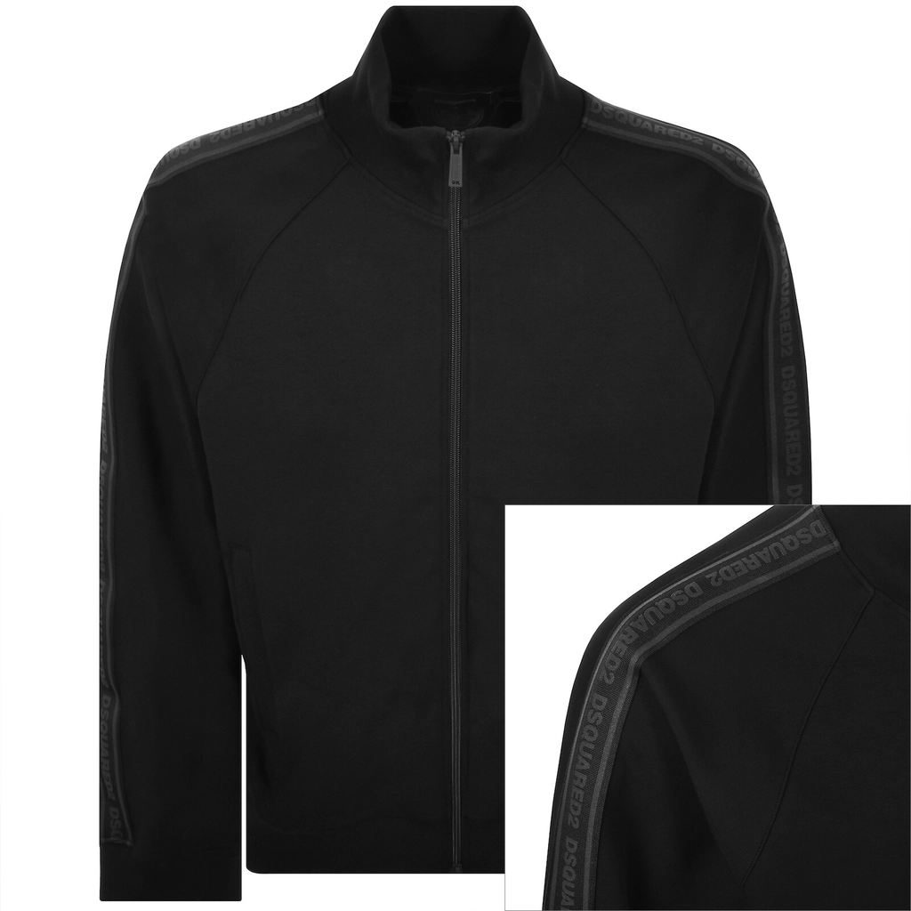 Dsquared2 Tape Zipped Sweatshirt Black