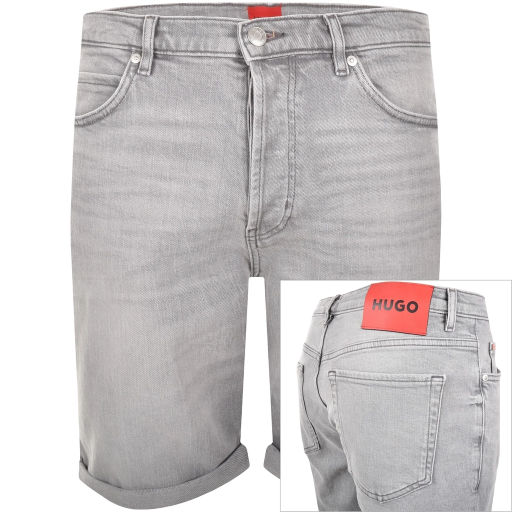 Hugo 634 Denim Shorts Medium Grey