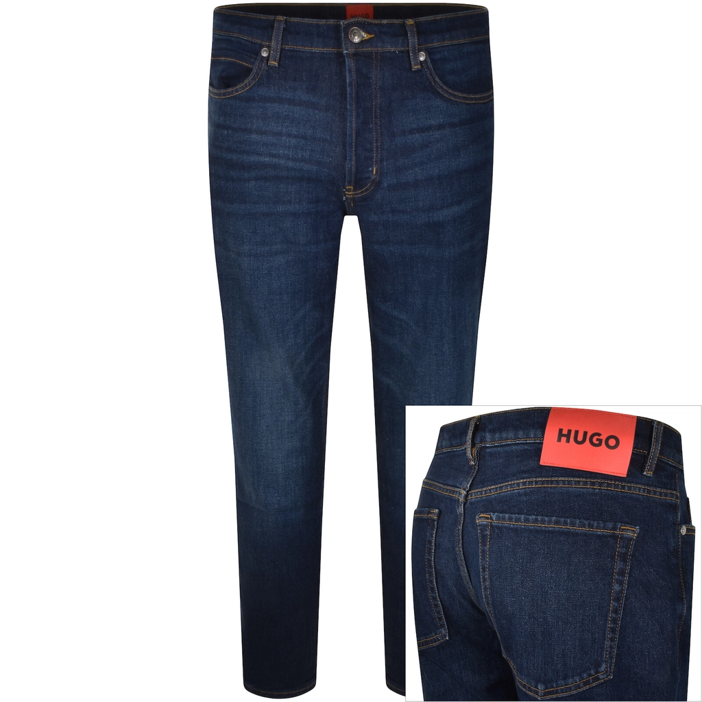 Hugo 634 Tapered Fit Jeans Dark Wash Blue