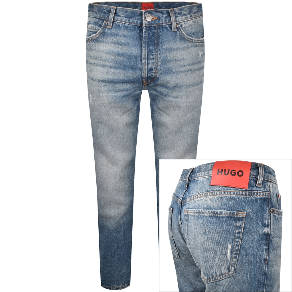 Hugo 634 Tapered Fit Jeans Mid Wash Blue