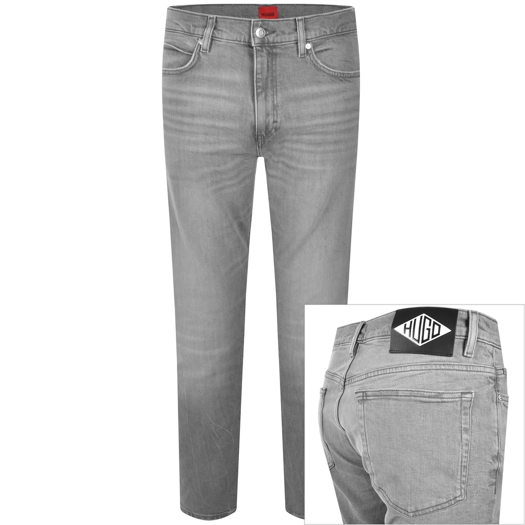 Hugo 708 Slim Fit Mid Wash Jeans Grey