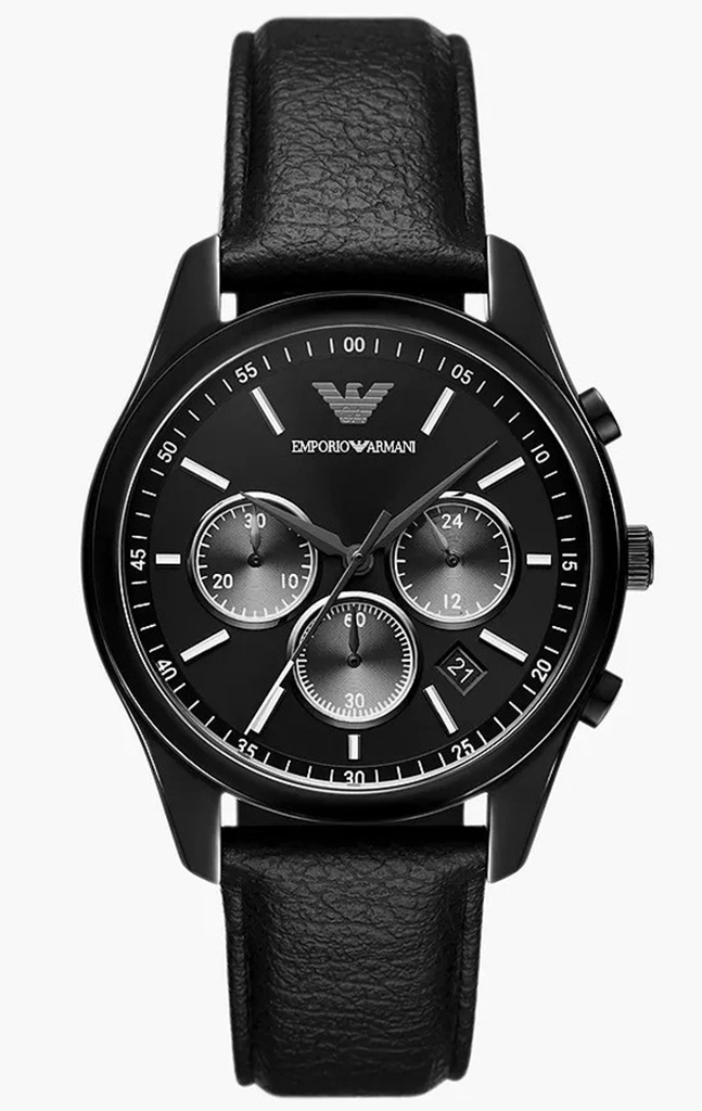 Armani Antonio Mens Black Watch AR11583 Leather (archived) - One Size