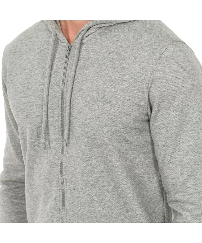 Armani Mens Long Sleeve Hoodie 7V6M71-6JQDZ - Grey Cotton - Size 3XL