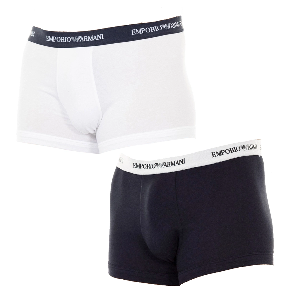 Armani Mens Pack-2 Boxers breathable fabric and anatomical front 111210-CC717 man - Multicolour Cotton - Size X-Large