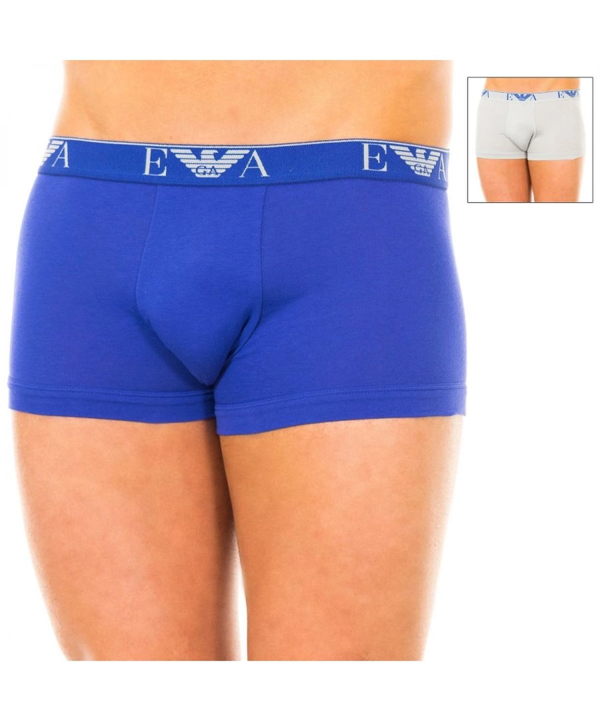 Armani Mens Pack-2 Retro Elastic Cotton Boxers 111210-5A715 Men - Multicolour - Size Small