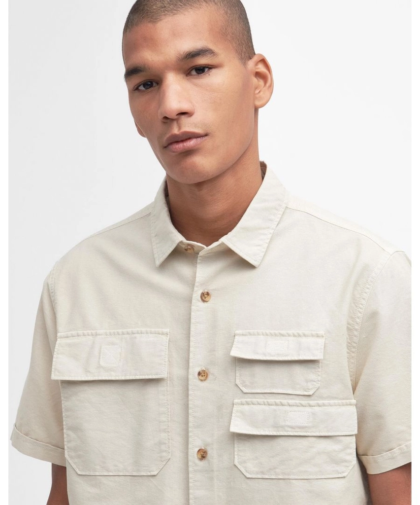 Barbour Catterick Mens Regular Oxford Shirt - Stone - Size X-Large