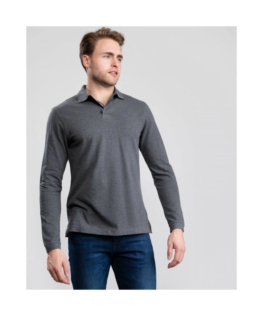 Barbour LS Sports Mens Polo Shirt - Grey - Size 2XL