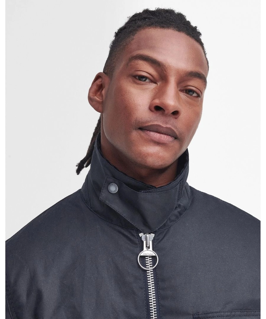 Barbour Angler Mens Wax Jacket - Navy - Size X-Large