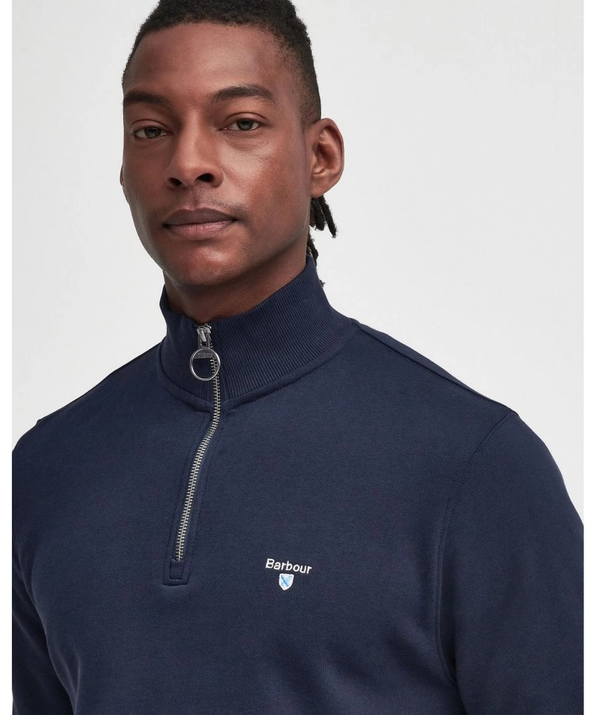 Barbour Beckhill Mens Half Zip Sweatshirt - Navy - Size Large