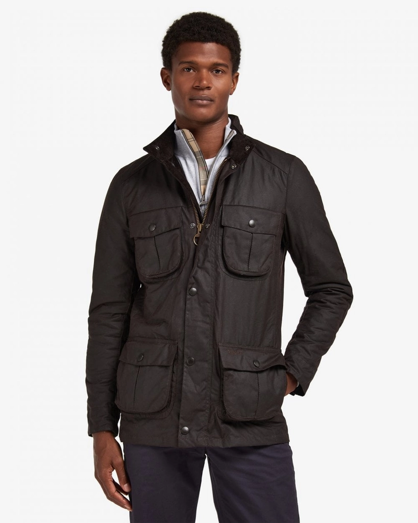 Barbour Corbridge Mens Wax Jacket - Black - Size Large