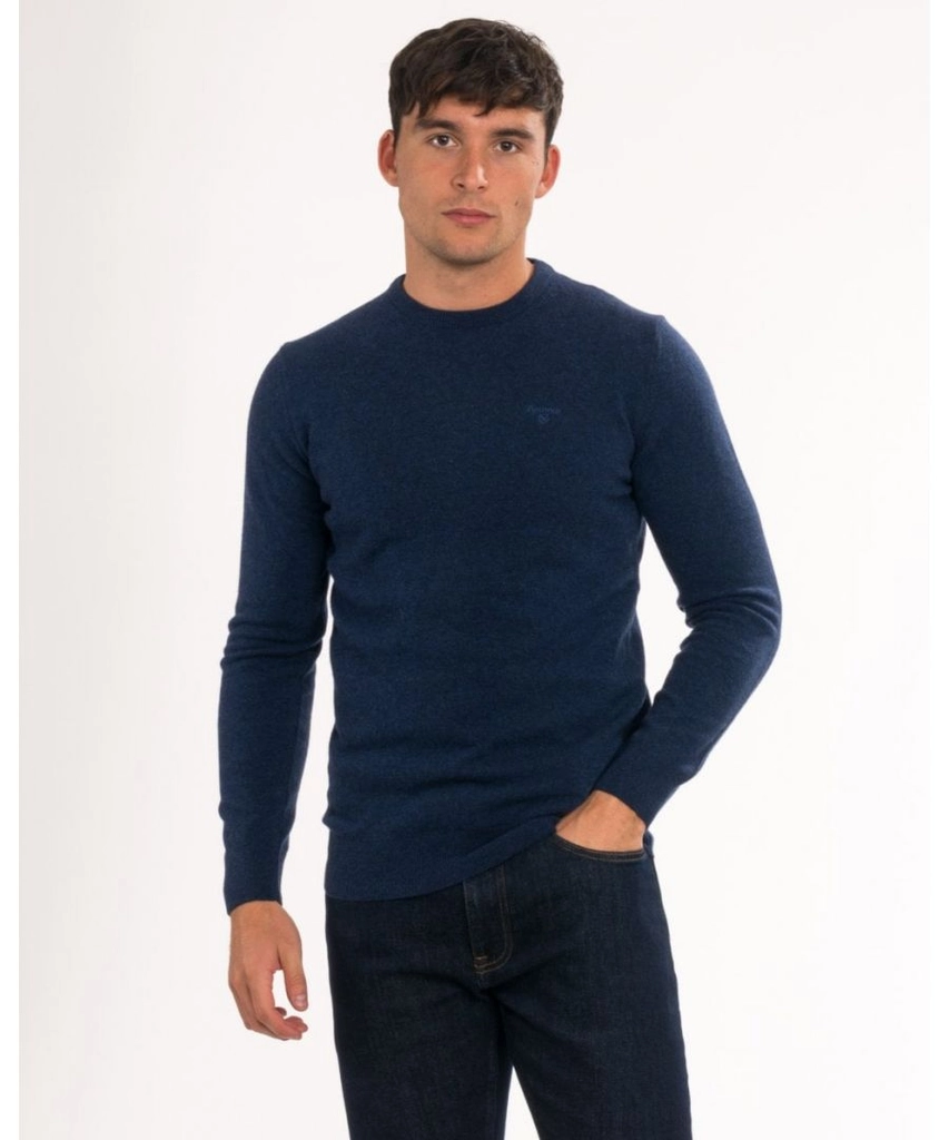 Barbour Essential Crew Neck Mens Jumper - Blue - Size 2XL