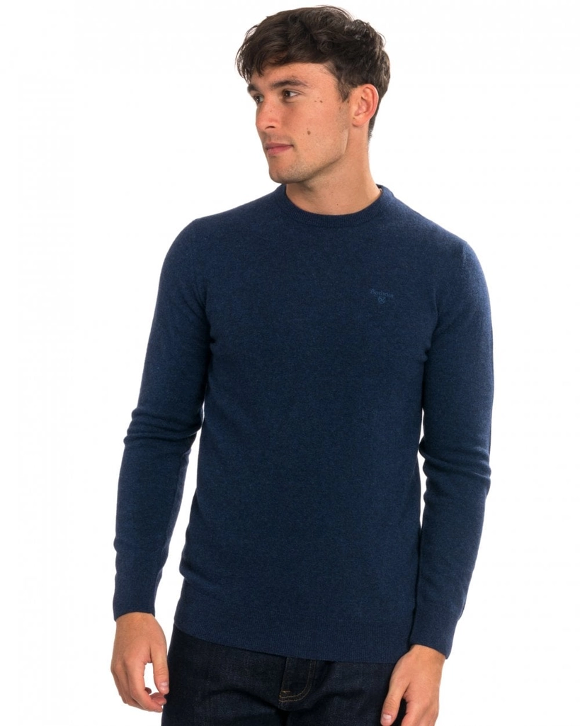 Barbour Essential Crew Neck Mens Jumper - Blue - Size 2XL