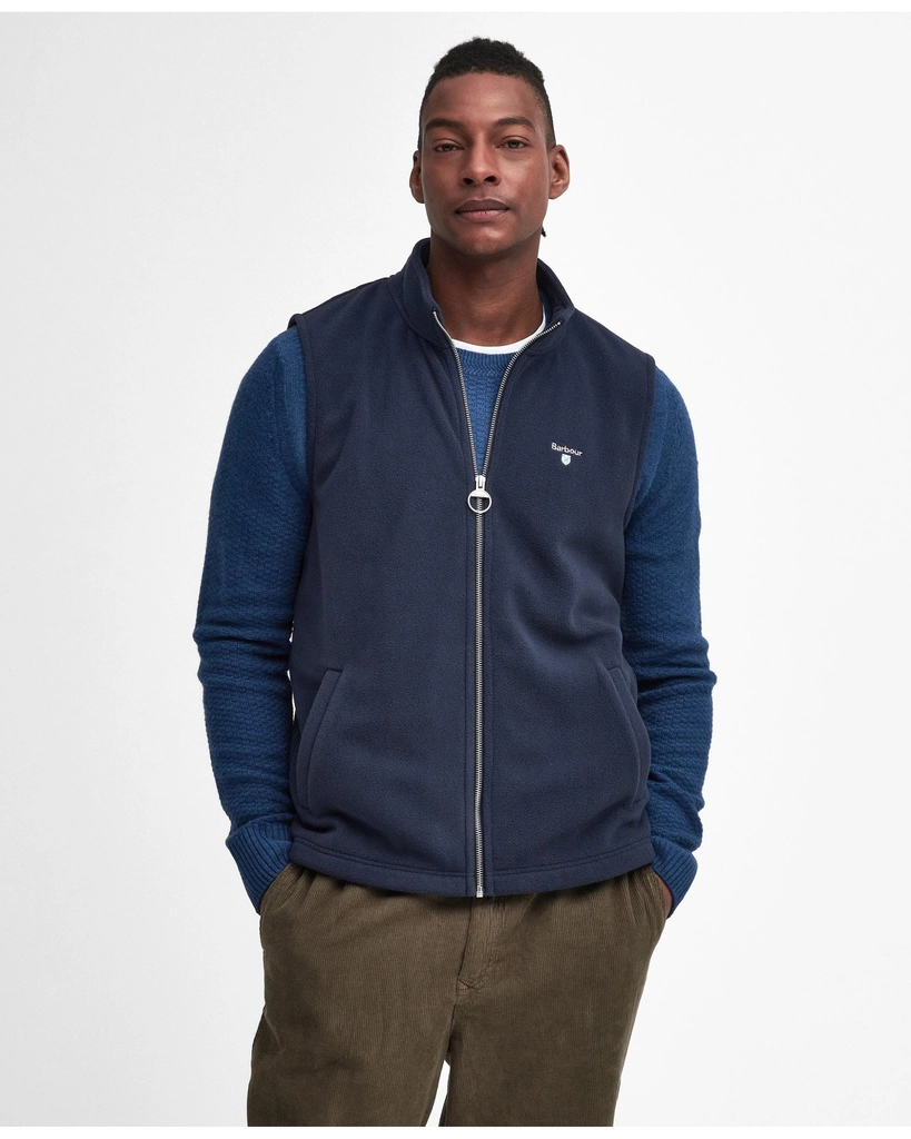 Barbour Essentials Mens Fleece Gilet - Navy - Size Medium