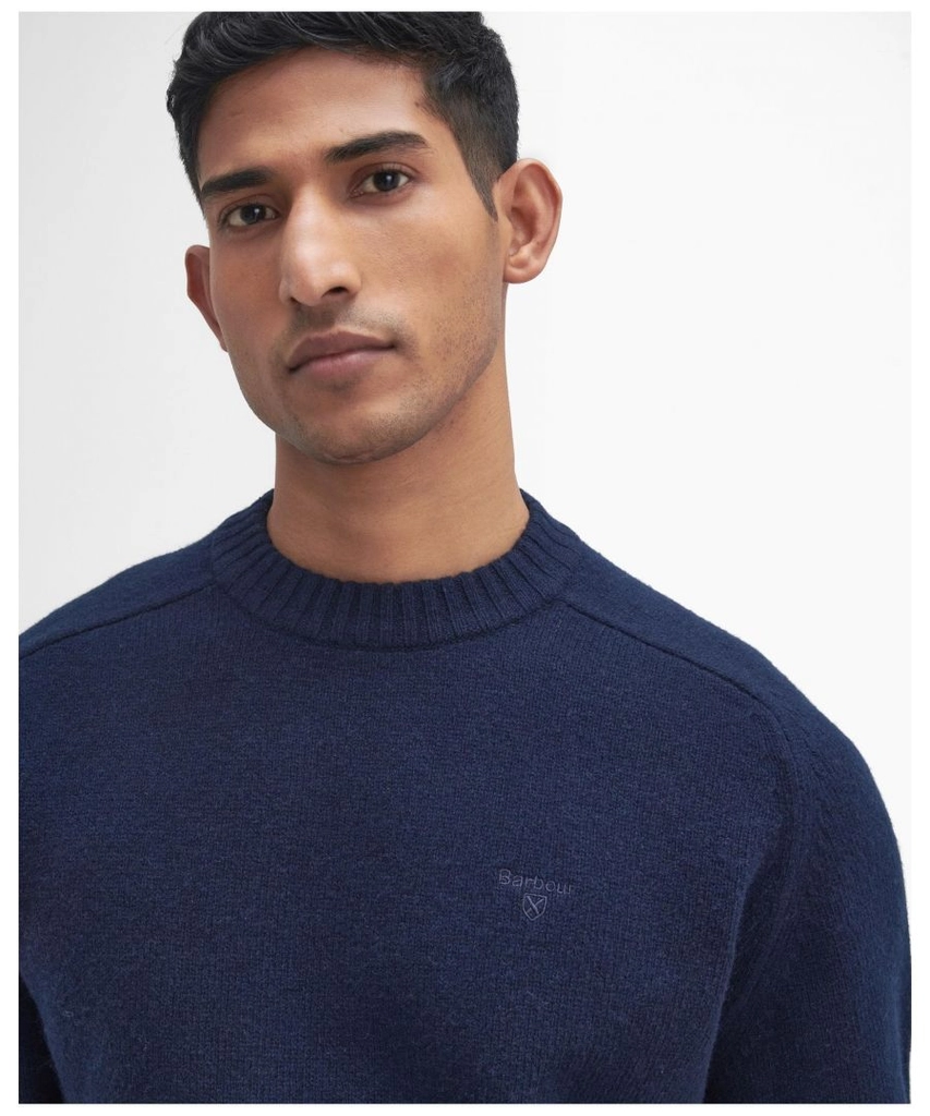 Barbour Grangetown Mens Crew Neck Knitted Sweater - Navy - Size 2XL