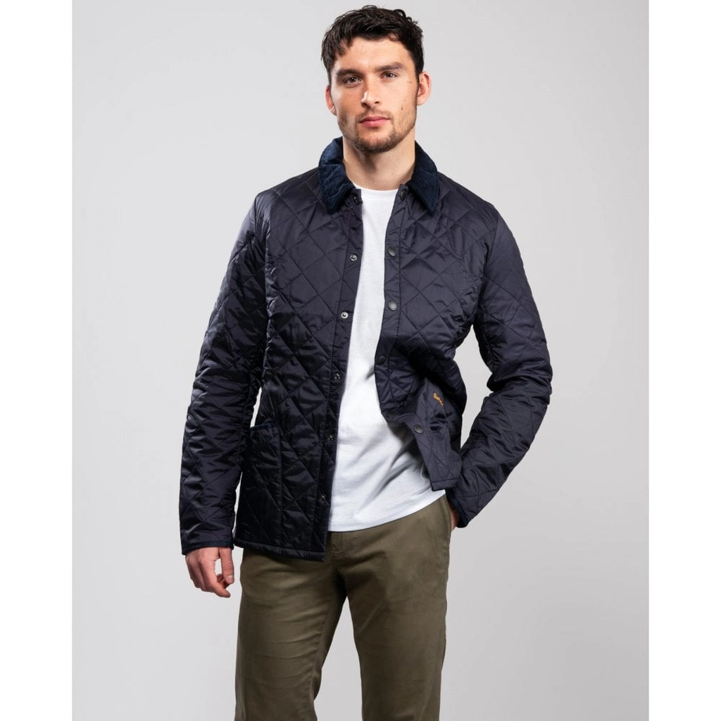 Barbour Heritage Liddesdale Quilted Mens Jacket - Navy - Size Medium