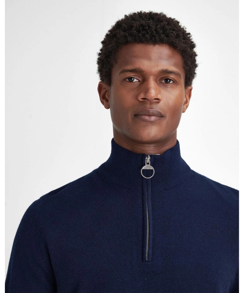 Barbour Marlow Mens Half Zip Knitted Sweater - Navy - Size X-Large