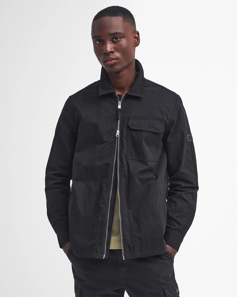 Barbour Maze Peached Mens Overshirt - Black - Size X-Large