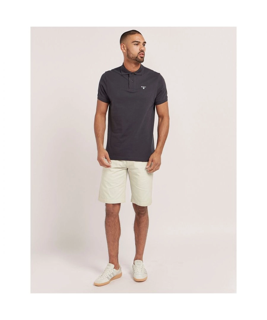 Barbour Mens Tartan Pique Polo Shirt in Navy Cotton - Size X-Large