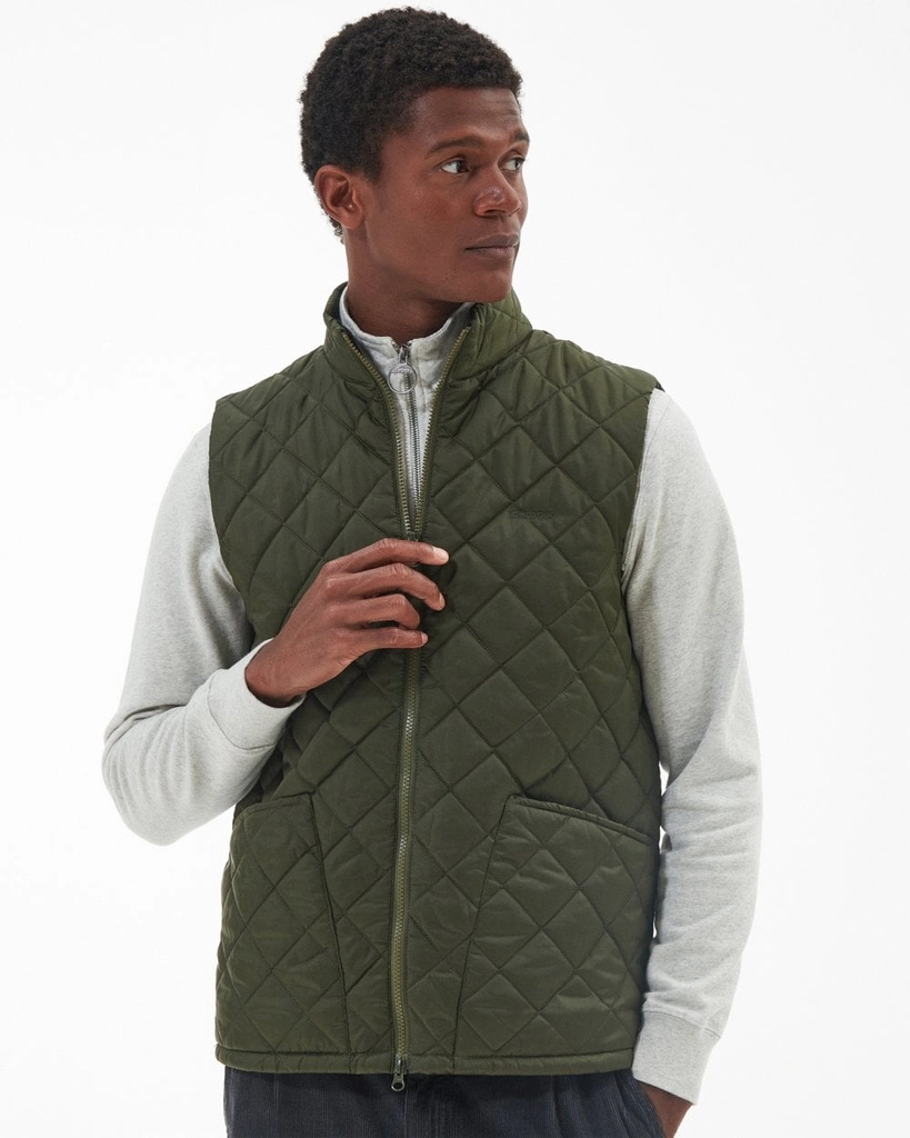 Barbour Monty Mens Gilet - Olive - Size Large