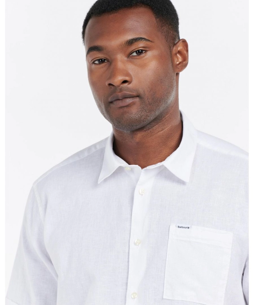 Barbour Nelson Mens Summer Shirt - White - Size X-Large