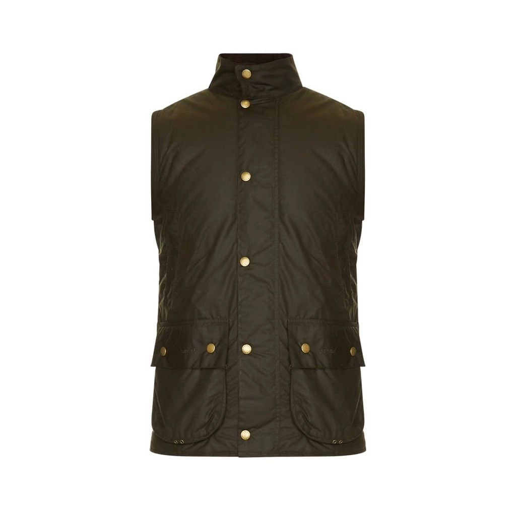 Barbour New Westmorland Waxed Mens Gilet - Green - Size Medium