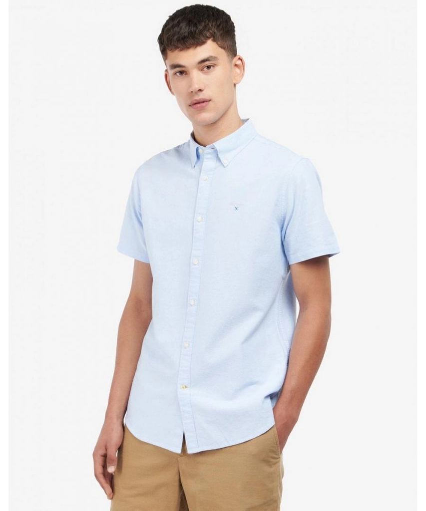 Barbour Oxtown Mens Tailored Shirt - Sky Blue - Size Medium