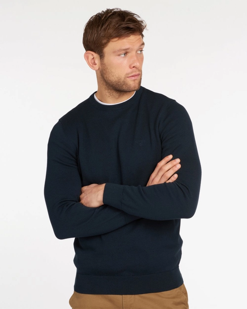 Barbour Pima Cotton Mens Crew Sweatshirt - Navy - Size X-Large