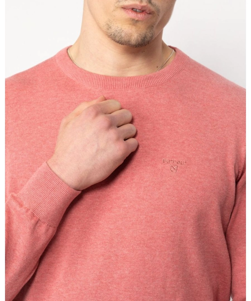 Barbour Pima Cotton Mens Crew Sweatshirt - Pink - Size X-Large