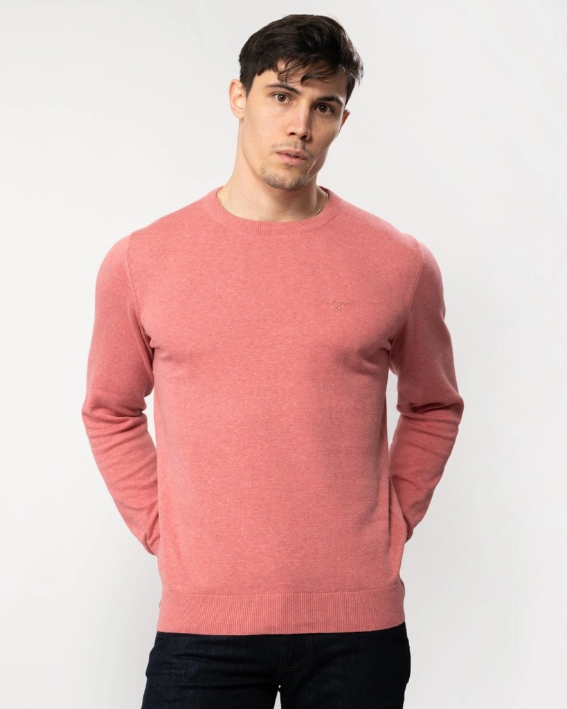 Barbour Pima Cotton Mens Crew Sweatshirt - Pink - Size X-Large