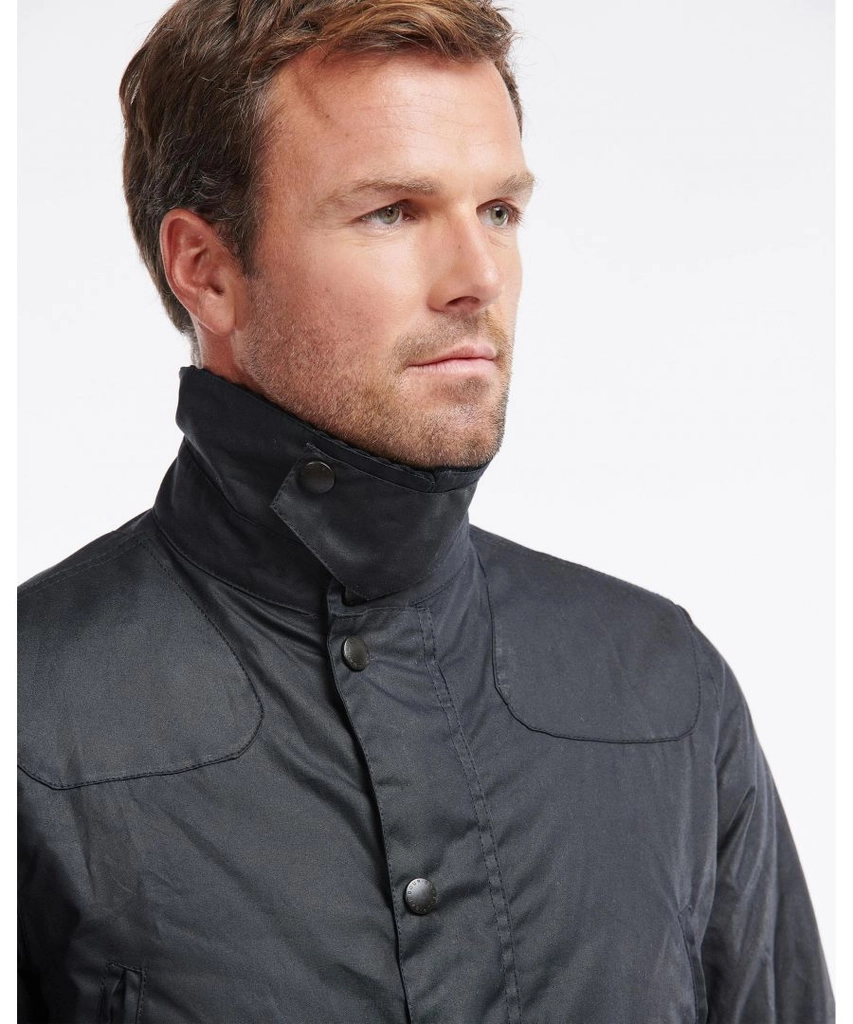 Barbour Reelin Mens Wax Jacket - Navy - Size Large