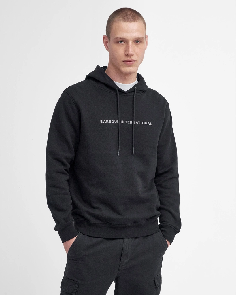Barbour Shadow Mens Hoodie - Black/White - Size X-Large