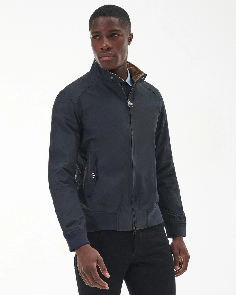 Barbour Steve McQueen Rectifier Harrington Casual Mens Jacket - Navy - Size Medium