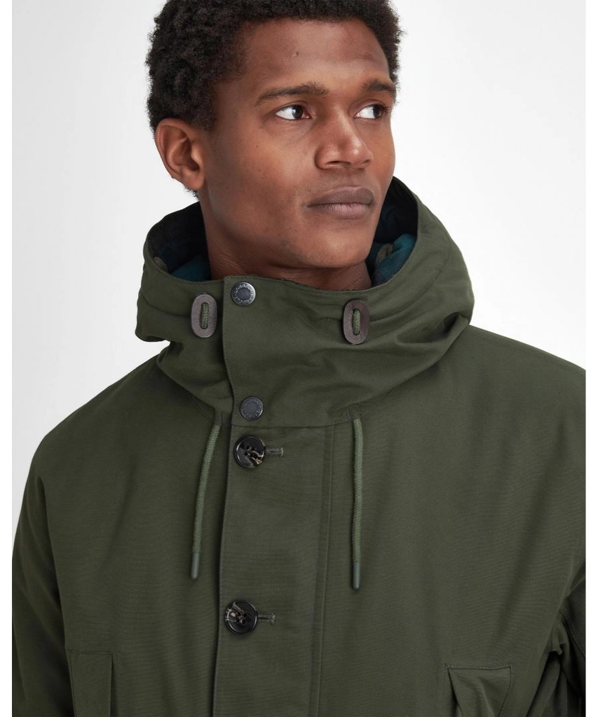 Barbour Winter Beaufort Mens Waterproof Parka - Sage Green - Size X-Large