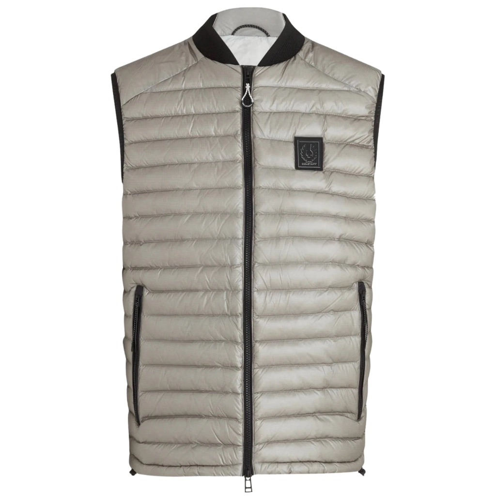 Belstaff Mens Airframe Beige Shiny Gilet Down Filled Jacket Polyamide - Size 2XL