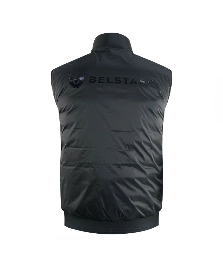 Belstaff Mens Flash Circuit Black Reversible Down Gilet Jacket - Size Medium