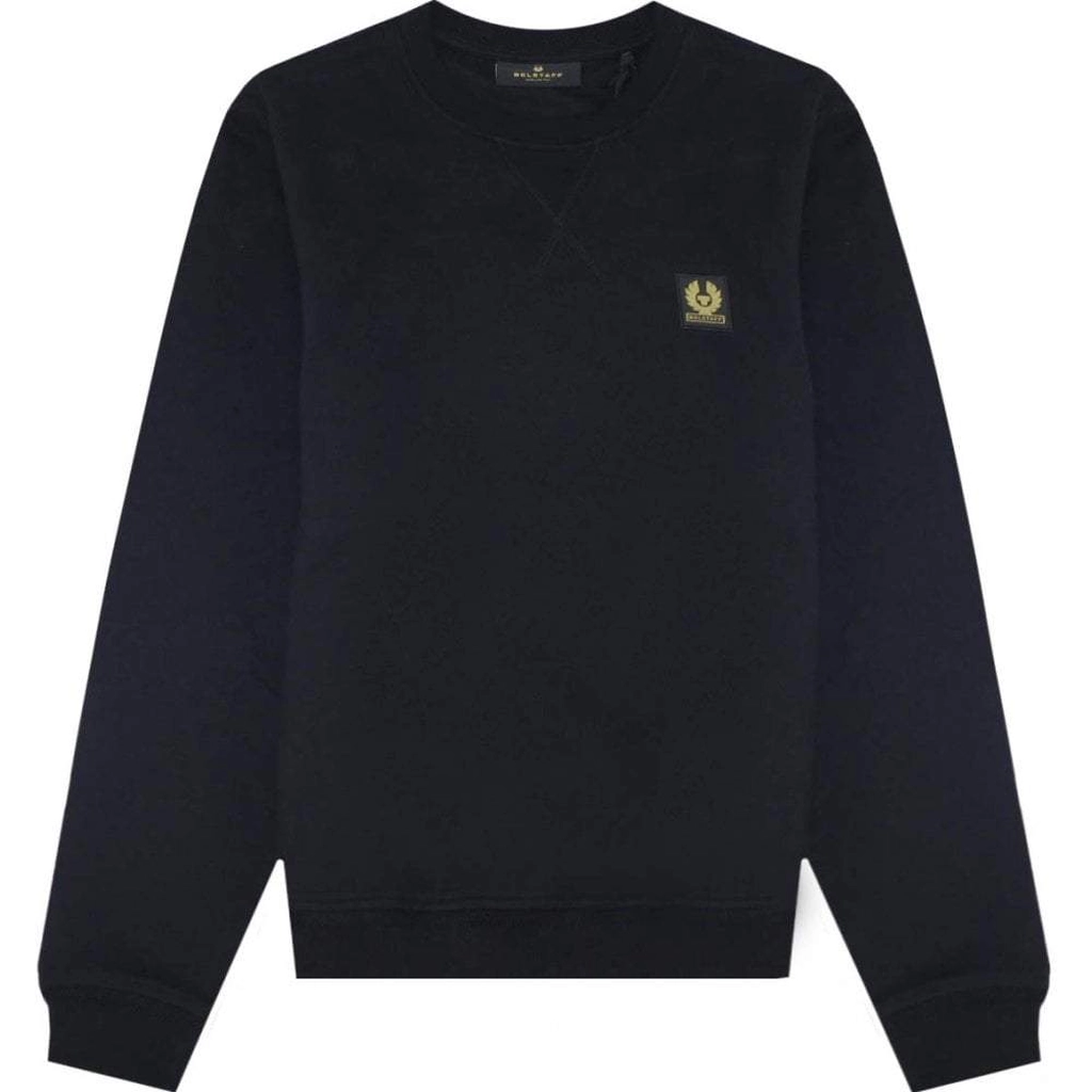 Belstaff Mens Plain Black Sweater Cotton - Size X-Large