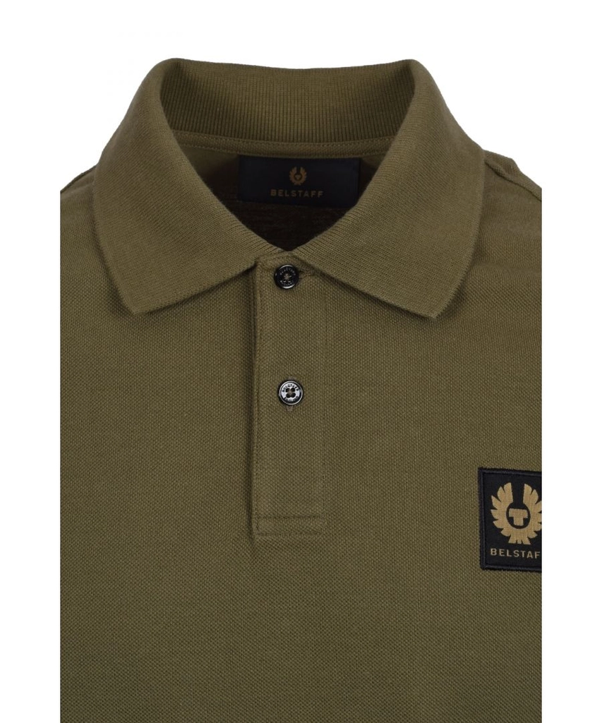 Belstaff Mens Short Sleeve Polo Shirt True Olive - Size Large