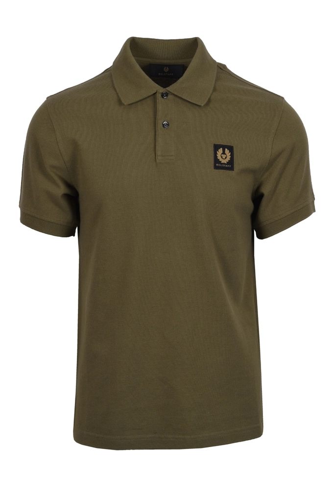 Belstaff Mens Short Sleeve Polo Shirt True Olive - Size Large