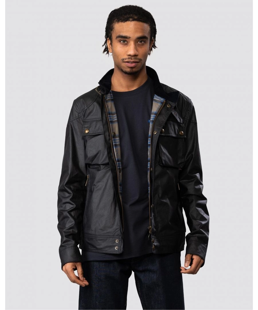Belstaff Racemaster Mens Waxed Cotton Compact Field Jacket - Dark Navy - Size 40 (Chest)