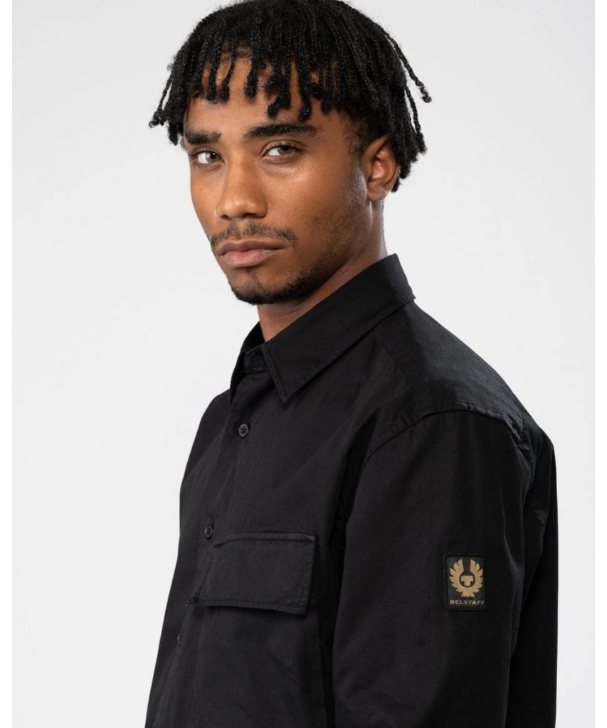 Belstaff Scale Mens Shirt - Black Cotton - Size X-Large