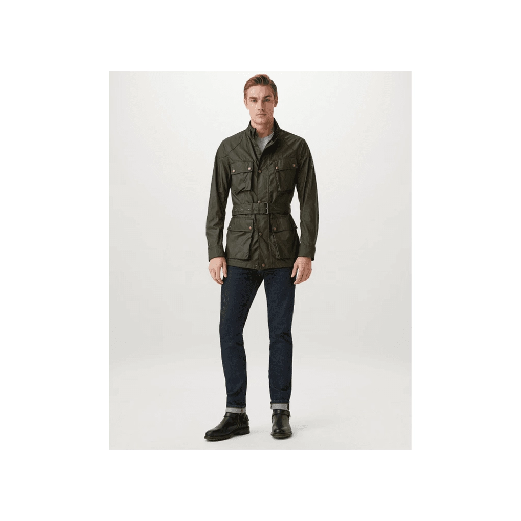 Belstaff Trialmaster Mens Waxed Jacket - Olive - Size 40 (Chest)