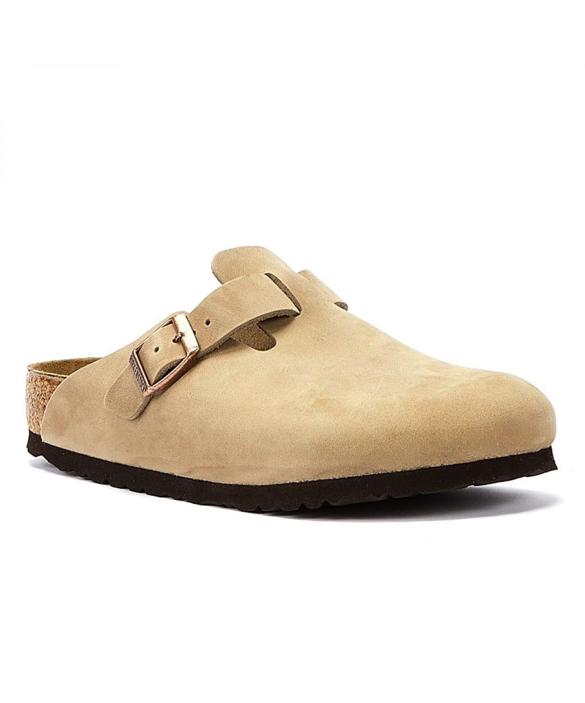 Birkenstock Unisex Boston Waxy Tobacco Brown Clogs Leather - Size EU 43