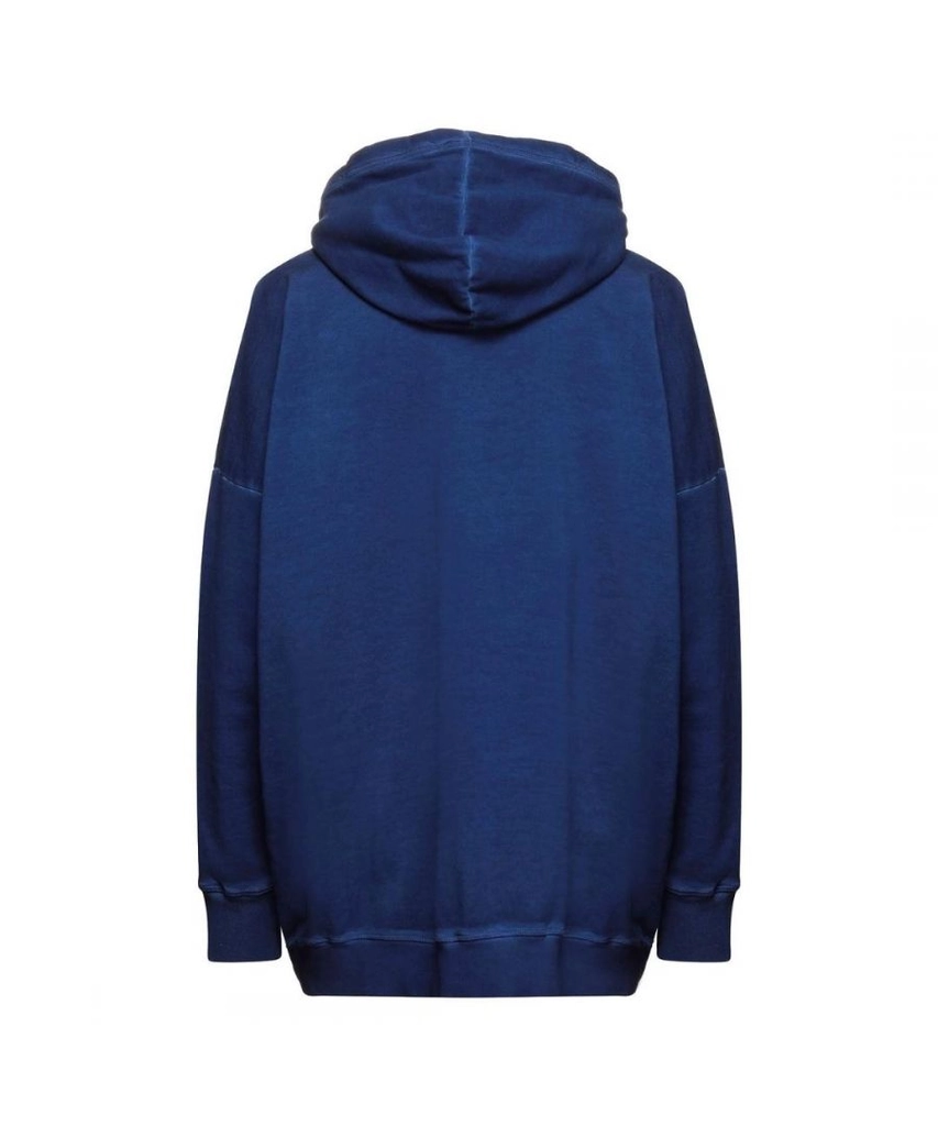 Dsquared2 Mens Born To Be A Fighter Oversize Blue Hoodie Cotton - Size Small