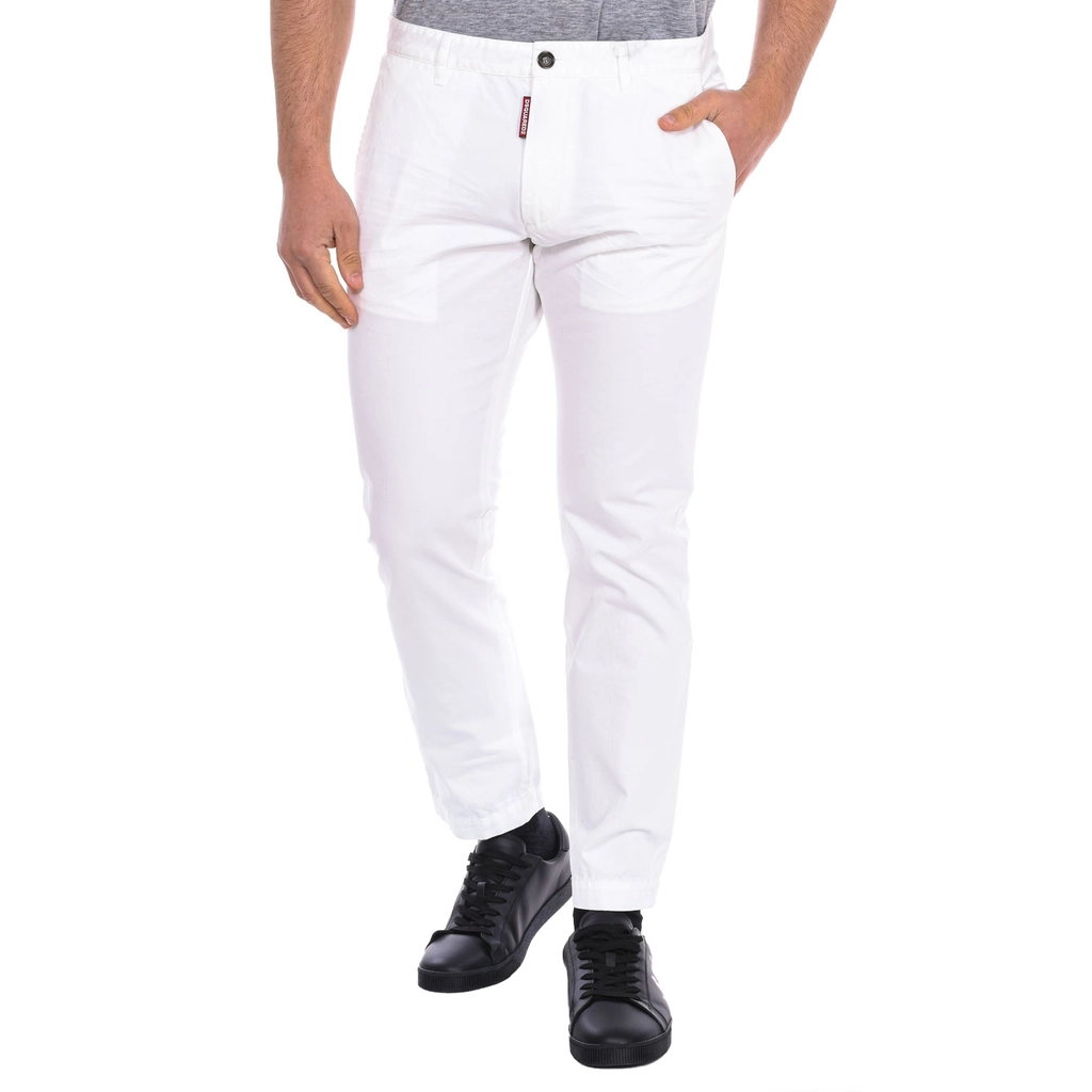 Dsquared2 Mens Chino pants S74KB0644-S41794 man - White - Size 46 (Waist)