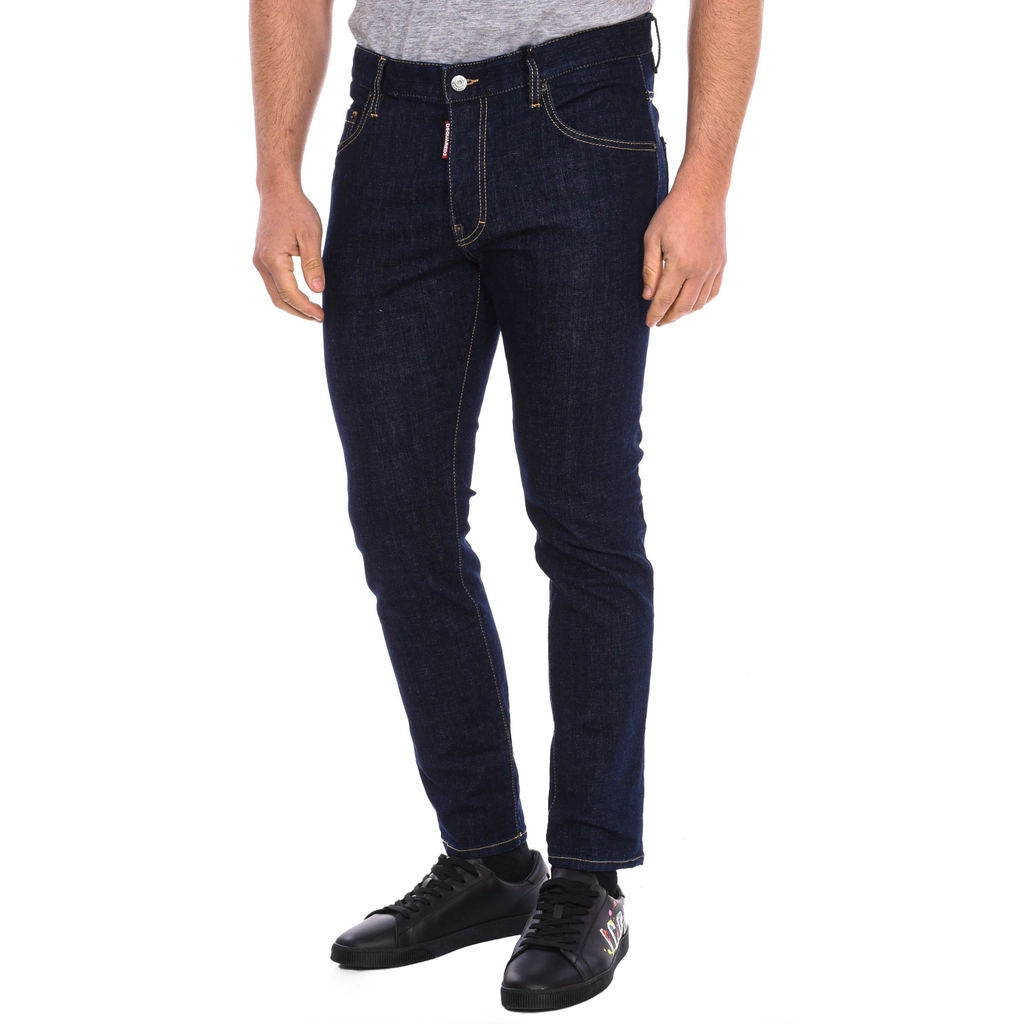 Dsquared2 Mens long pants S74LB1198-S30664 - Blue Cotton - Size 42 (Waist)